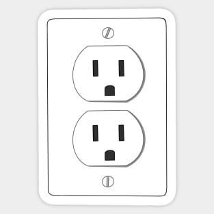 April Fools Charging Socket Sticker